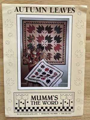 Mumm's the Word Autumn Leaves Quilt Pattern Debbie Mumm 1988 Fall