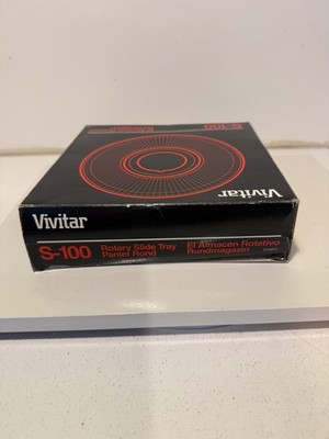 Vivitar S-100 Rotary Slide Tray with Original Box Holds 100 2X2 Slides