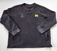 Air Jordan University Of Michigan Wolverines Fleece Pullover Sweatshirt Sz XL 
