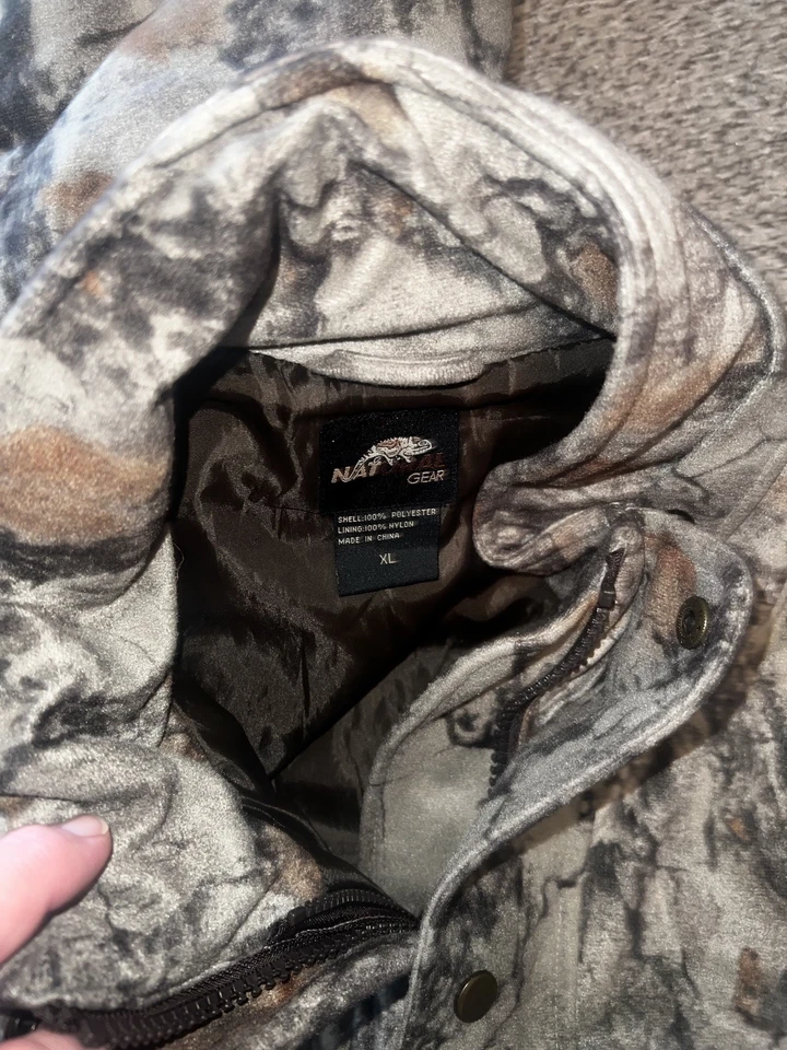Natural Gear Waterfowl Hunting Jacket XL 2 in 1 Zipper Liner Coat - Image 4 of 4