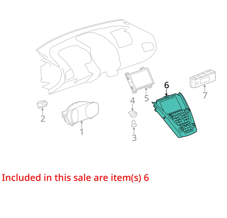 FITS 2010 GMC TERRAIN CONTROL ASM AM/FM STEREO & 22766837 -  NEW OEM 22766837 - Image 2 of 3