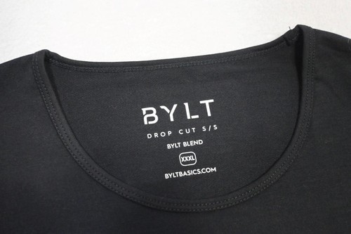 Bylt Drop Cut Lux Gym Shirt Short Sleeve Atheltic Tee Black Mens 3XL NWT - Picture 4 of 9