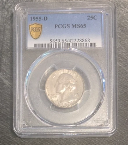 1955-D Washington Quarter PCGS MS65