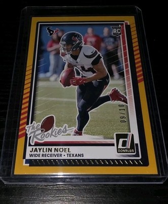 25 Panini Donruss The Rookies Jaylin Noel Texans Gold Press Rookie  #DRH-37 /10