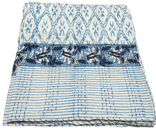 Indian Kantha Quilt Bedspread Bedding Throw  Blanket Bedsheet single /Twin Size