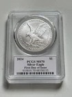 2024 American Silver Eagle David Hall Autographed PCGS MS70 First Day Of Issue