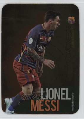 2015-16 Mundicromo Las Fichas de la Liga Metalcards Canoneros Lionel Messi c4m