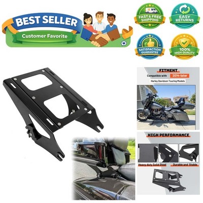 Black Detachable 2 Two Up Luggage Trunk Pack Mounting Luggage Rack Compatible...