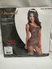 Dreamgirl Cave Girl Costume Women's Medium Leopard Animal Print Dress