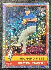 2025 Topps Heritage - Chrome Silver Crackle - #471 - Richard Fitts RC Red Sox SP
