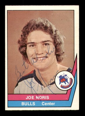 Joe Noris Signed 1977-78 O-Pee-Chee WHA Card 5 Birmingham Bulls ''Best Wishes