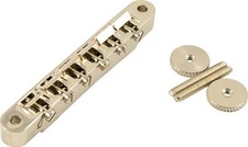 Kluson USA Replacement Wired ABR-1 Tune-O-Matic Bridge With Plated Brass Sadd...