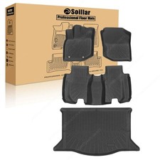 Fits 2009-2013 Honda Fit 5seats Tpe Floor Mats Liners Cargo Trunk Liner Black