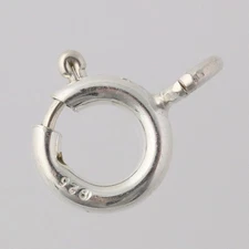 New Sterling Silver Spring Ring Clasp - Jewelry Making Repair
