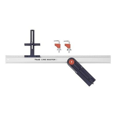 kwb LINE-MASTER Präzisionslineal 800 mm, Vorteils-Set mit Führungsschiene, Sägef