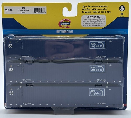 Contenedor Jindo Athearn 28986 HO APL 53' (Juego de 3) | Condition: New