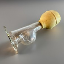Vintage Glass Manual Breast Pump White Rubber Bulb