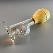 Vintage Glass Manual Breast Pump White Rubber Bulb Bike Horn