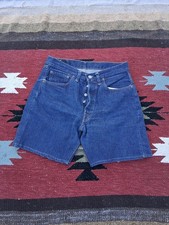 70s Levis 501 Big E Selvedge Cutt Off Shorts 31x7 Dark Wash Usa Americana