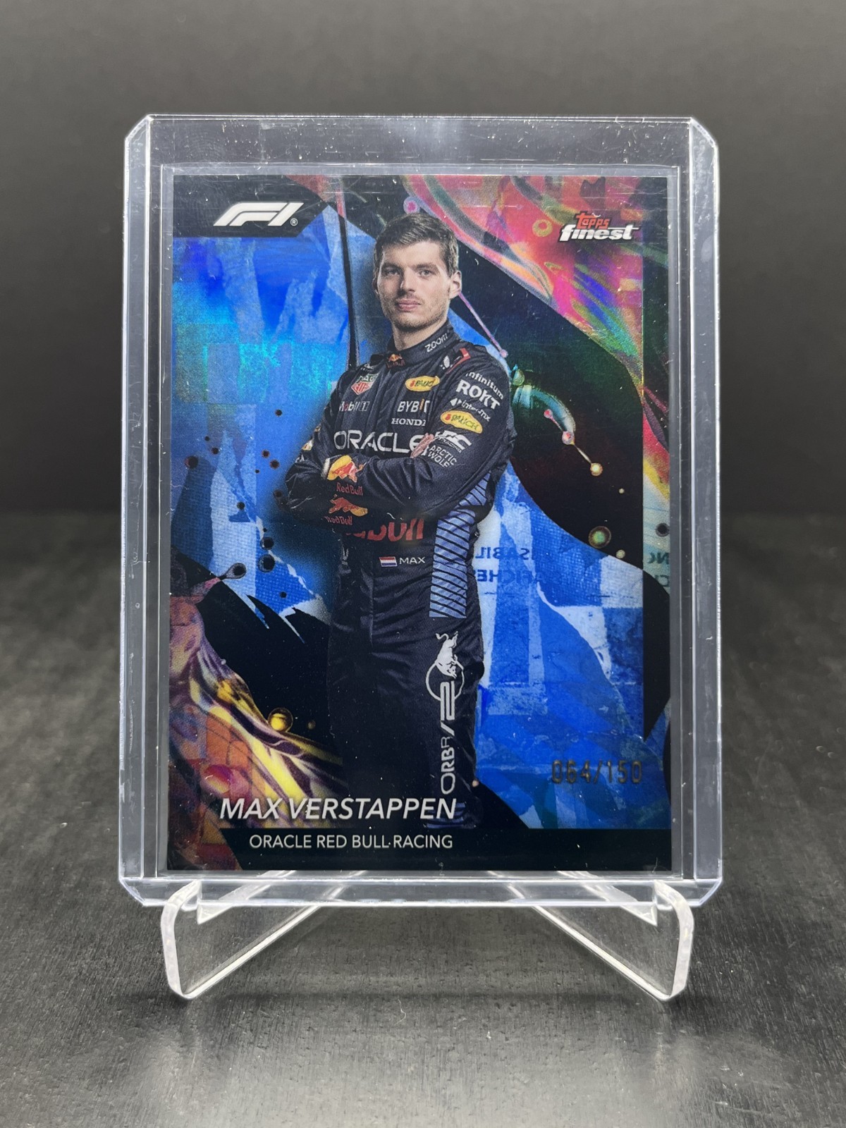 2024 Topps Finest Formula 1 F1 Max Verstappen Uncommon Blue 064/150 #188