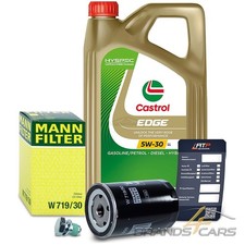 MANN-FILTER ÖLFILTER+5L CASTROL EDGE 5W-30 LL FÜR AUDI A4 B7 8E 1.6 2.0 