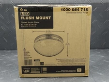 Commercial Electric 9in 120W Oil-Rubbed Bronze LED Mushroom Flush Mount