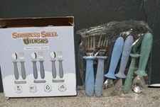6 pieces Toddler Stainless Steel Utensils 3 forks, 3 spoons