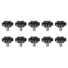 10pcs Star Knobs M8 x 16mm 304 Stainless Steel Stud 32mm 6-Star Head Thumb Screw