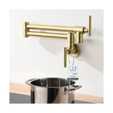 Pot Filler Faucet Wall Mount - 3 Spray Modes, Double Joint Swing Arm, Retract...