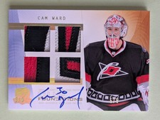 2009-10  The Cup - Foundations. Cam Ward auto Quad patch card. SSP # 5/5 !!