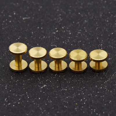 5//10x Hohlnieten Buchnieten Leder Gürtel Buchschrauben Gürtelschrauben 4-15mm
