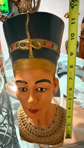 Nefertitti Bust From Egypt 12" Tall 6" Wide A Gorgeous Statue! - Picture 9 of 12