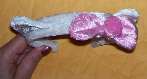 White Cat Headband with Ears and Pink bow Marie Aristocats kitty