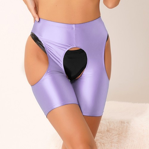 Glänzende Damenshorts glänzend hohl aus Stretch Short Yoga sexy aktive Hose Club - Bild 48 von 241
