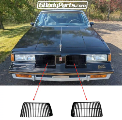 1987 Olds Cutlass 442 Black Euro Grill Front End Package - Lights