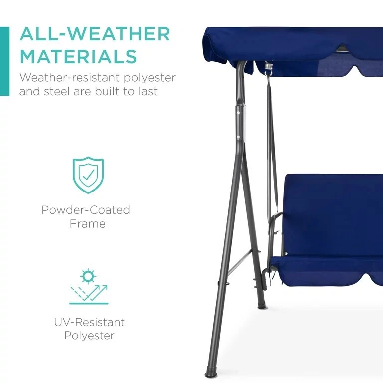 Best Choice Products 2 человека открытый большой трансформируемый навес качели планер отдых - Изображение 4 из 4