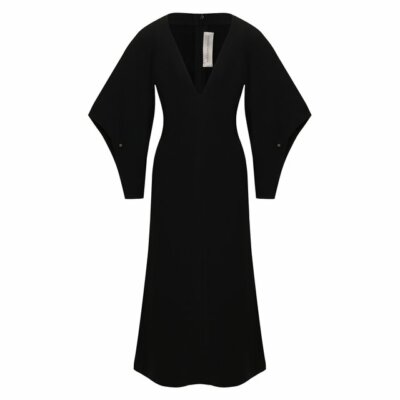 victoria beckham draped midi dress Victoria Beckham asymmetric draped midi dress Petite Chrie