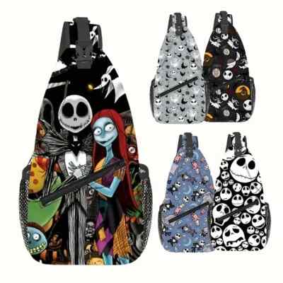 UME Nightmare Before Christmas Casual Sling Bag, Polyester Single-Shoulder Cross