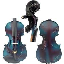Wood Colored Bluish 4/4 Electronic violin,Aacoustic violin full size E-Violin