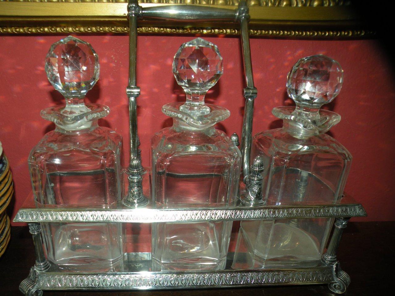 ANTIQUE WALKER & HALL SHEFFIELD SILVER PLATE SILVERPLATE TANTALUS DECANTER SET eBay