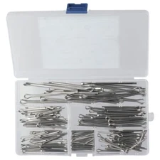 Cotter Pin Assortment 160pcs 304 Stainless Steel & Zinc Plated Split Pins Set