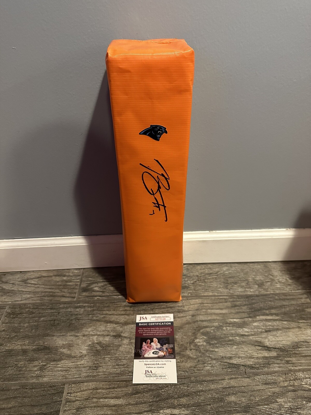 BRYCE YOUNG SIGNED CAROLINA PANTHERS TOUCHDOWN PYLON JSA COA AUTOGRAPHED #1 PICK 