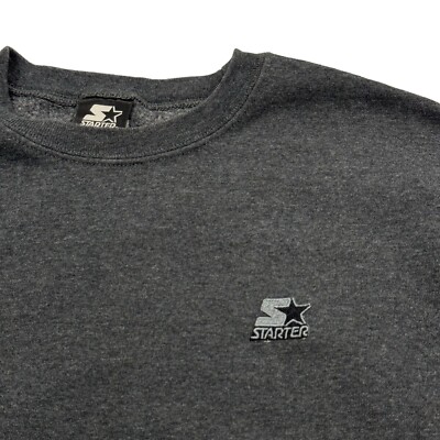 STARTER Vintage 90's Men's Large Crewneck Sweatshirt Gray Patch