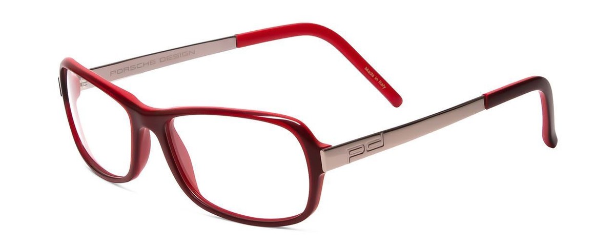 Porsche P8207-B Cateye Designer Reading Glasses Crystal Red