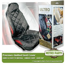 Premium Quality Diamond Quilted Front Seat Cover For Perodua Black Fabric