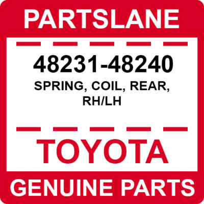 出品したのでお願いします。 48231-48240 Toyota OEM Genuine SPRING, COIL, REAR, RH/LH | eBay