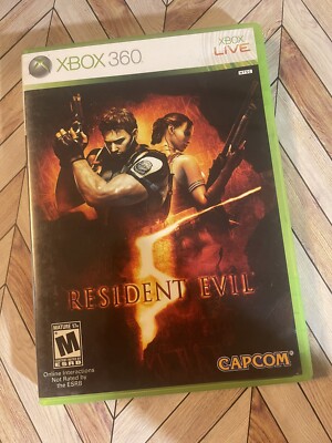 Resident Evil 5  (Xbox 360, 2009) Complete CIB