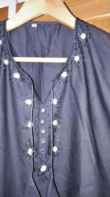 Black mirror ethnic hippie boho gypsy  Moroccan style kaftan kurta image 2