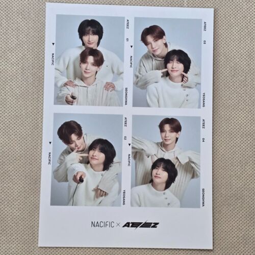 ATEEZ X NACIFIC ATEEZ FOUR CUTS BENEFIT CARTOLINA FOTOGRAFICA UFFICIALE & FOTO 4 TAGLI K-POP - Foto 6 di 49