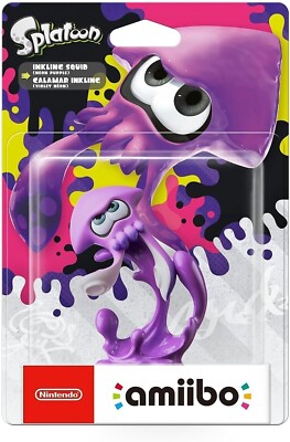 NINTENDO AMIIBO SPLATOON SQUID (NEON PURPLE) NFC PORTAL FIGURE